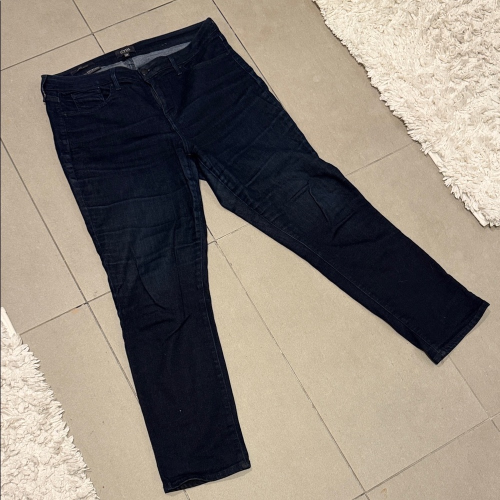 NYDJ Slim Straight Jeans in Deep Black